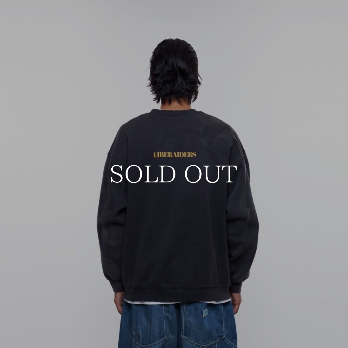 画像8: Liberaiders  VINTAGE WASH CREWNECK (BLACK) (8)