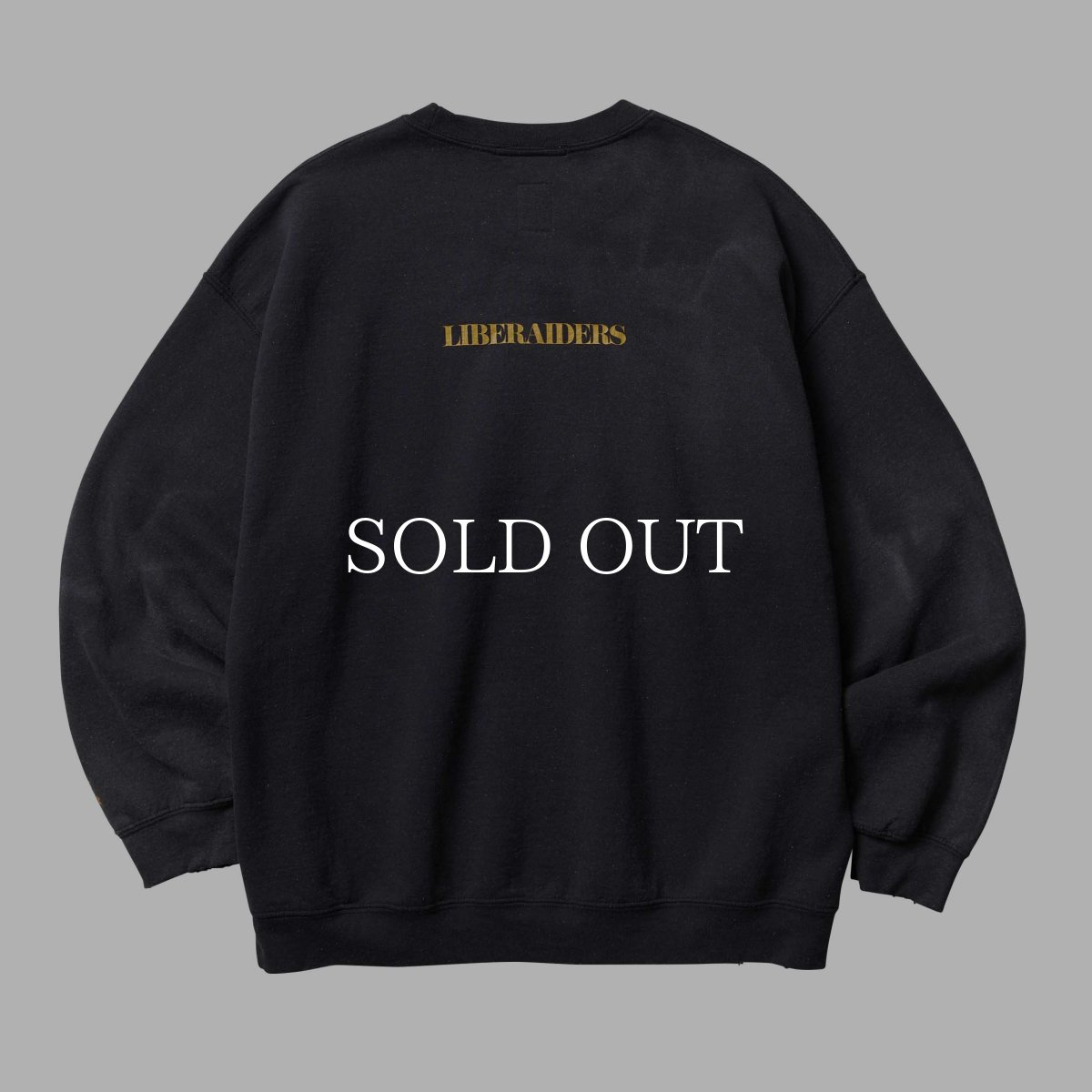 画像2: Liberaiders  VINTAGE WASH CREWNECK (BLACK) (2)