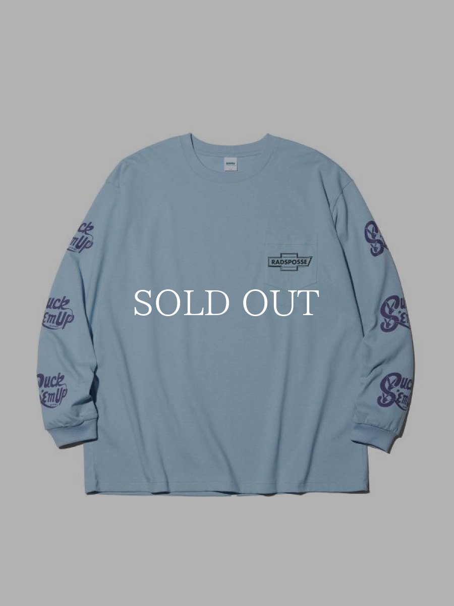 画像1: RADIALL  POSSE - CREW NECK T-SHIRT L/S (Sky Blue) (1)