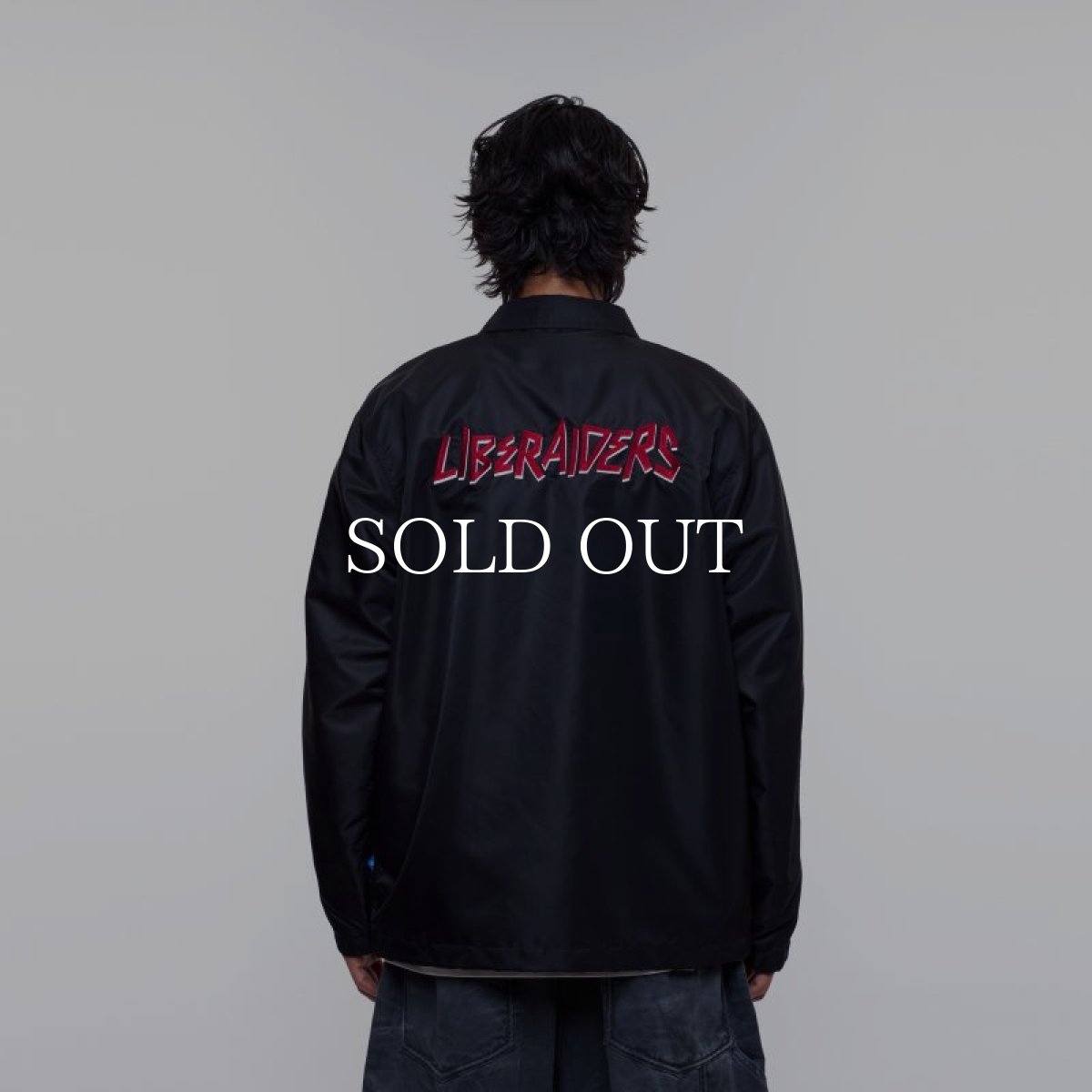 画像5: Liberaiders  METAL LOGO NYLON COACH JACKET (BLACK) (5)