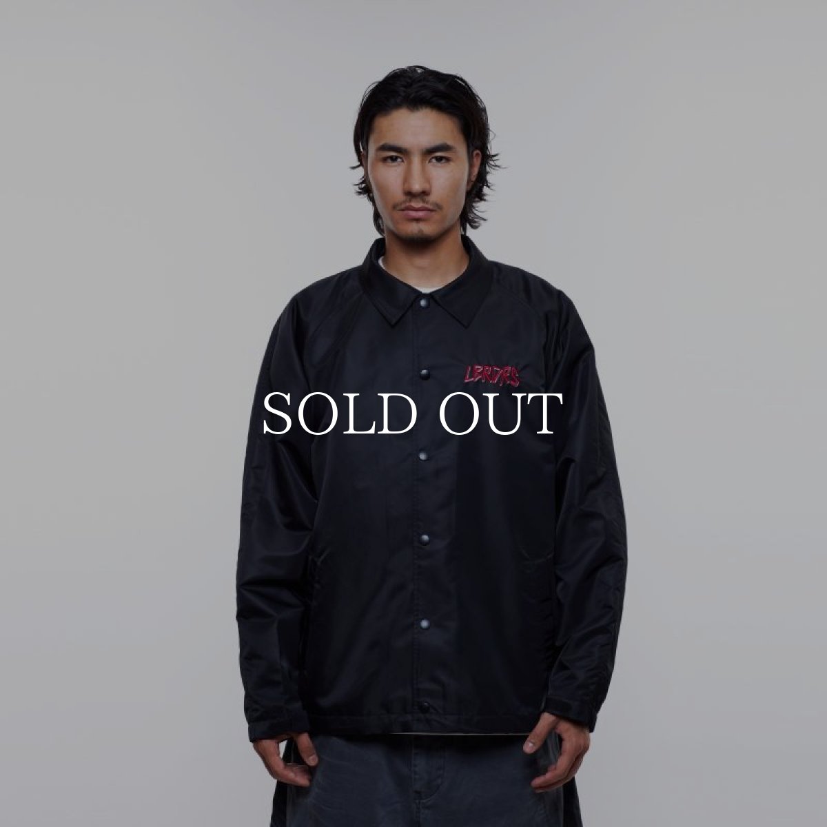画像4: Liberaiders  METAL LOGO NYLON COACH JACKET (BLACK) (4)
