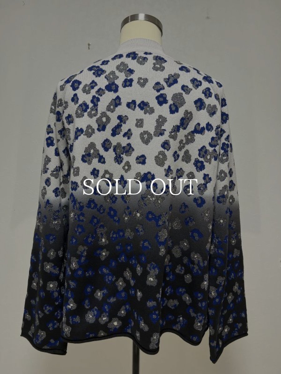 画像2: KIDILL  PULLOVER KNIT - COLLABORATION WITH rurumu: (GREY FLOWER - BLACK OVERDYE) (2)