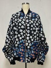 画像1: KIDILL  MA-1 JACKET - TEXTILE DESIGN BY MAYA SHIBASAKI (BLACK FLOWER) (1)