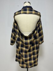 画像3: KIDILL  HALF ZIP SHIRT (NAVY YELLOW CHECK) (3)