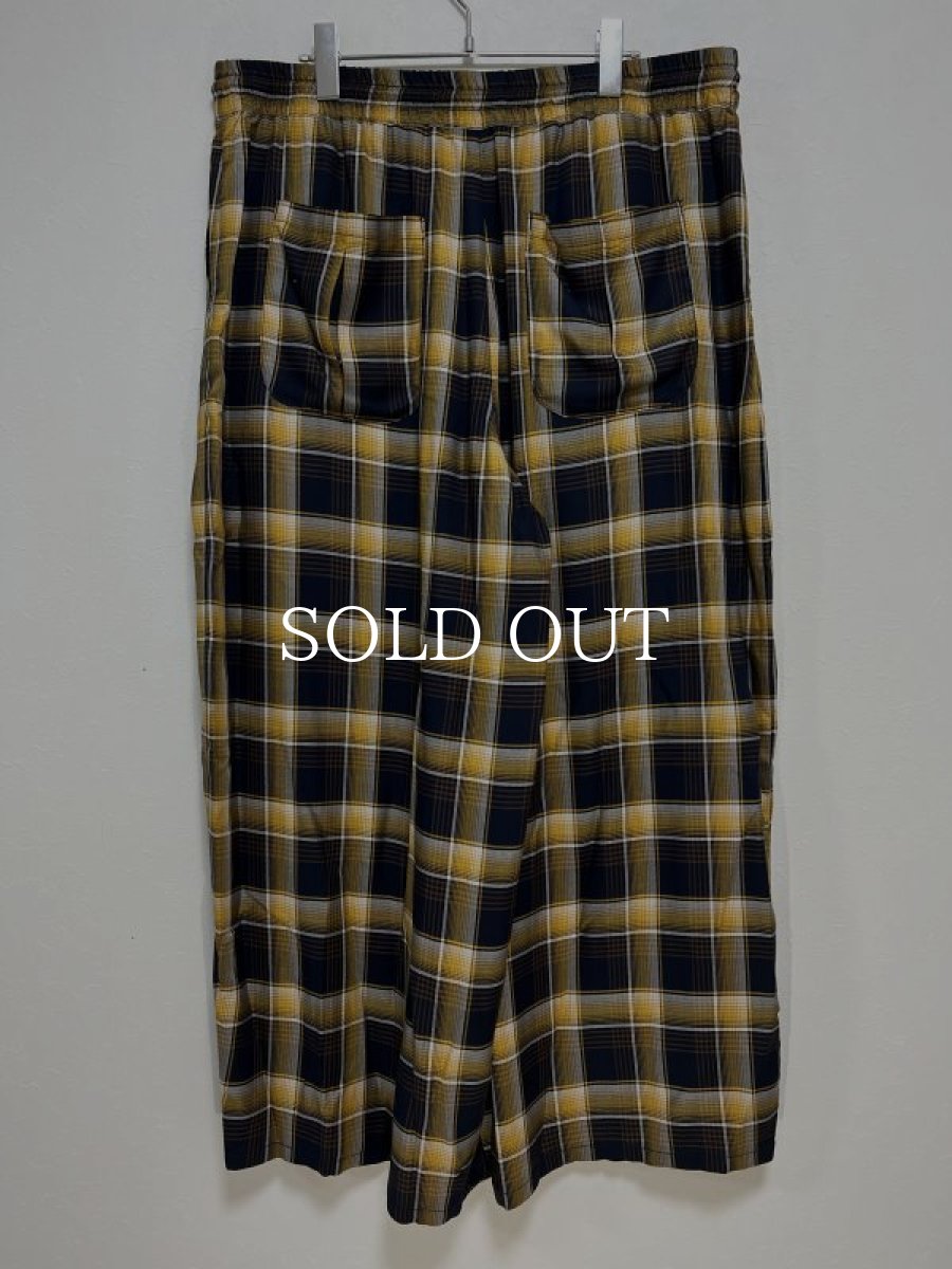 画像3: KIDILL  WIDE ZIP PANTS (NAVY YELLOW CHECK) (3)