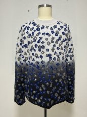 画像1: KIDILL  PULLOVER KNIT - COLLABORATION WITH rurumu: (GREY FLOWER - BLACK OVERDYE) (1)