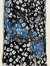 画像3: KIDILL  WIDE ZIP PANTS - TEXTILE DESIGN BY MAYA SHIBASAKI (BLACK FLOWER) (3)