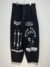 画像1: KIDILL  BAGGY SWEAT PANTS DISTRESSED FABRIC (BLACK) (1)