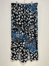 画像2: KIDILL  WIDE ZIP PANTS - TEXTILE DESIGN BY MAYA SHIBASAKI (BLACK FLOWER) (2)