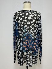 画像1: KIDILL  LONG SLEEVE POLY TEE - TEXTILE DESIGN BY MAYA SHIBASAKI (BLACK FLOWER) (1)