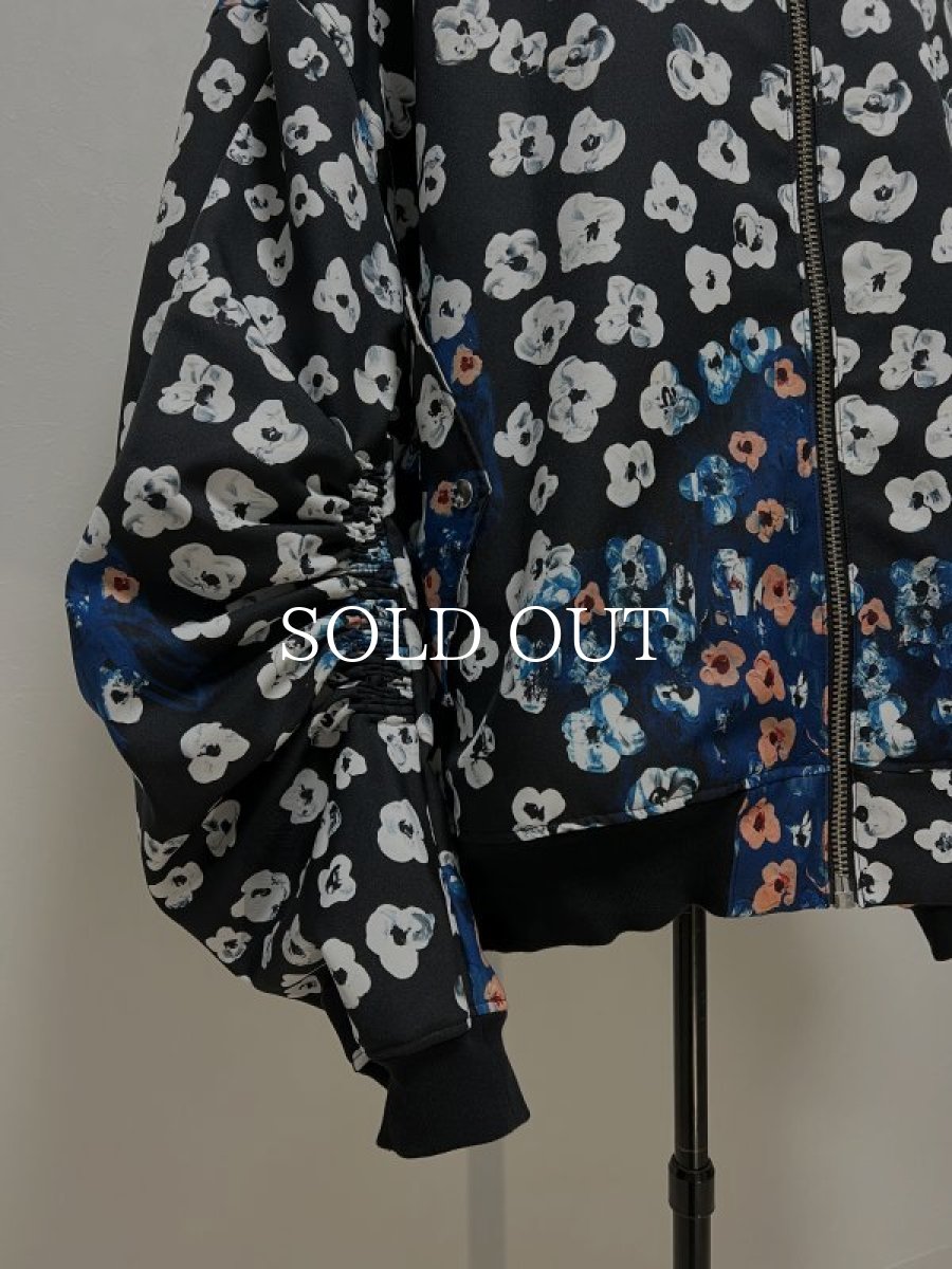 画像3: KIDILL  MA-1 JACKET - TEXTILE DESIGN BY MAYA SHIBASAKI (BLACK FLOWER) (3)