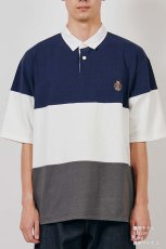 画像7: DIGAWEL  Rugby Stripe Polo Shirt (Navy) (7)