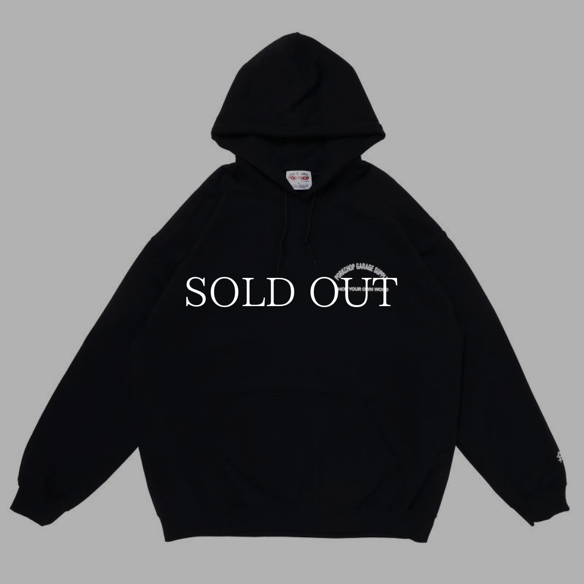 画像1: PORKCHOP GARAGE SUPPLY  ARCH LOGO HOODIE (BLACK) (1)