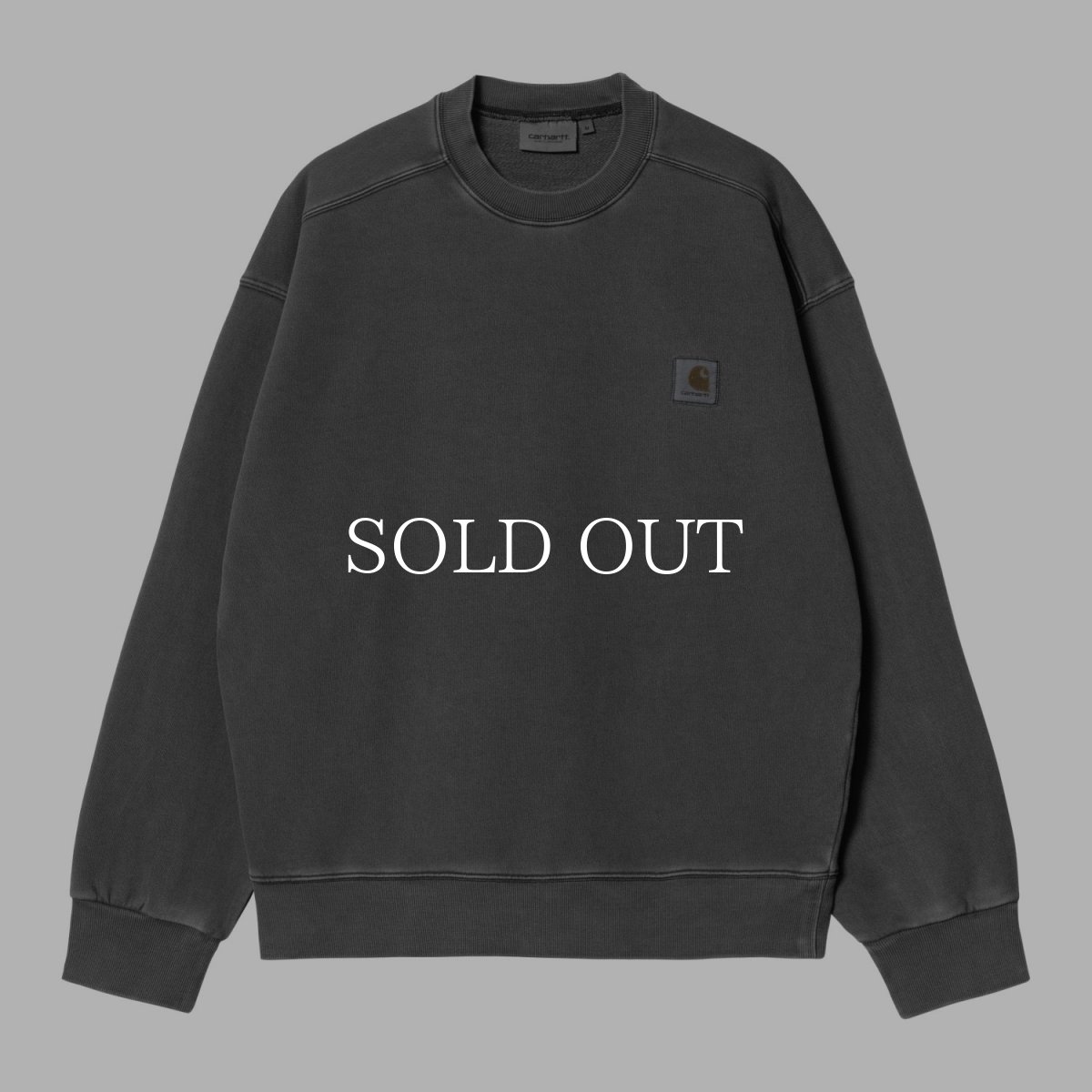 画像1: CARHARTT WIP  NELSON SWEATSHIRT (Black (garment dyed)) (1)