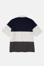 画像2: DIGAWEL  Rugby Stripe Polo Shirt (Navy) (2)