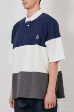 画像8: DIGAWEL  Rugby Stripe Polo Shirt (Navy) (8)