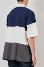 画像9: DIGAWEL  Rugby Stripe Polo Shirt (Navy) (9)