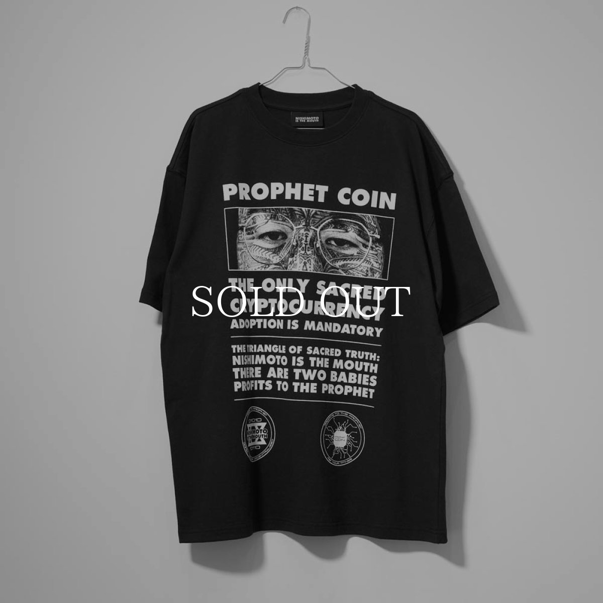 画像1: NISHIMOTO IS THE MOUTH   PROPHET COIN S/S TEE (BLACK) (1)