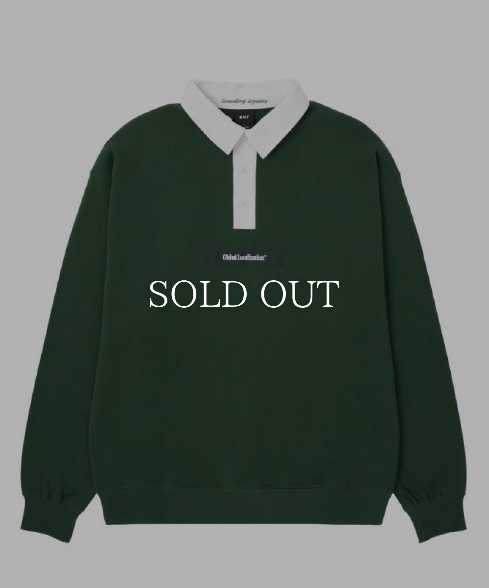 画像1: HUF  HUF CO POLO FLEECE (DK GREEN) (1)