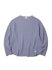 画像1: RADIALL  BIG WAFFLE-CREW NECK T-SHIRT L/S (Purple) (1)