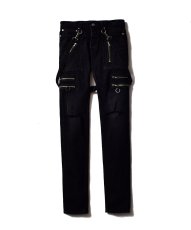 画像1: MINEDENIM  × KIDILL SKINNY ZIP&STRAPS DENIM (BKU) (1)