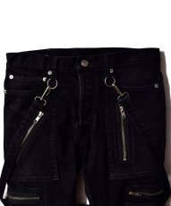 画像3: MINEDENIM  × KIDILL SKINNY ZIP&STRAPS DENIM (BKU) (3)