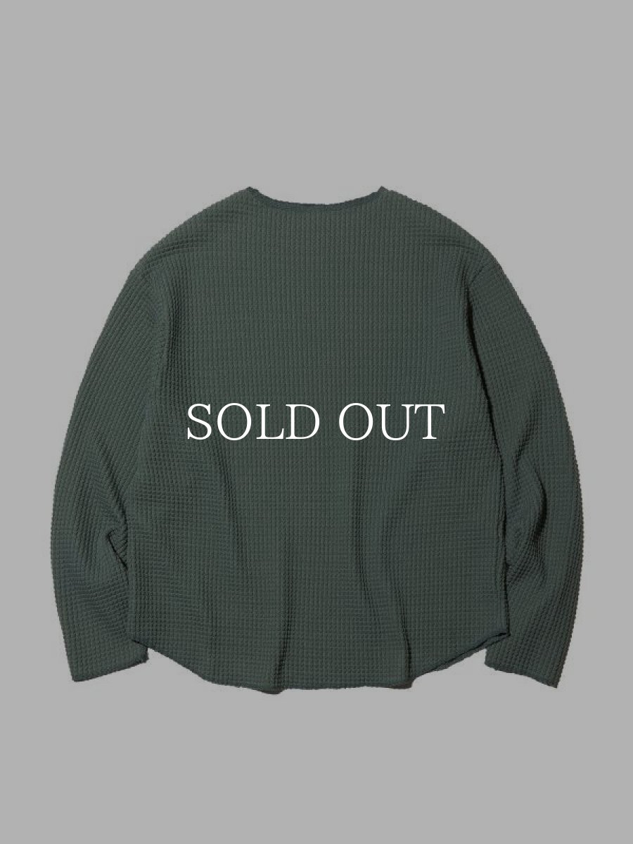 画像2: RADIALL  BIG WAFFLE-CREW NECK T-SHIRT L/S (Sage Green) (2)