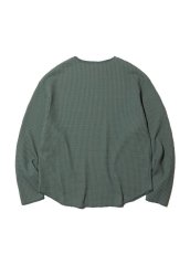 画像2: RADIALL  BIG WAFFLE-CREW NECK T-SHIRT L/S (Sage Green) (2)