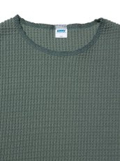 画像3: RADIALL  BIG WAFFLE-CREW NECK T-SHIRT L/S (Sage Green) (3)