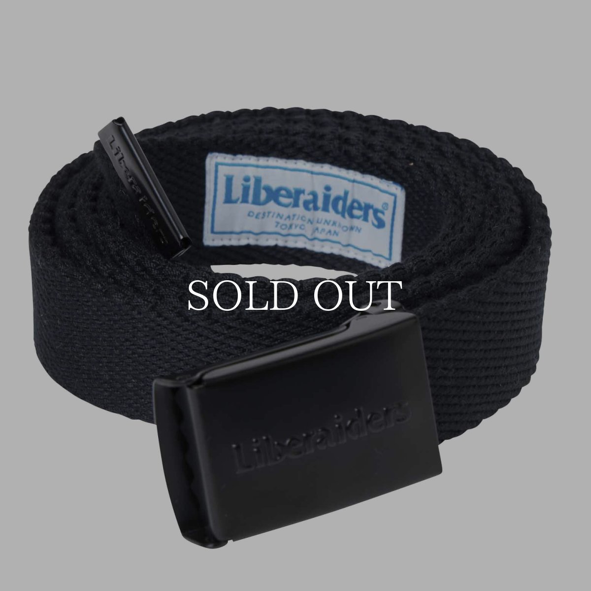 画像1: Liberaiders  EMBOSS LOGO BELT (BLACK) (1)