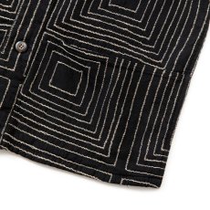 画像5: CALEE  Square jacquard denim oversize cardigan (Black) (5)