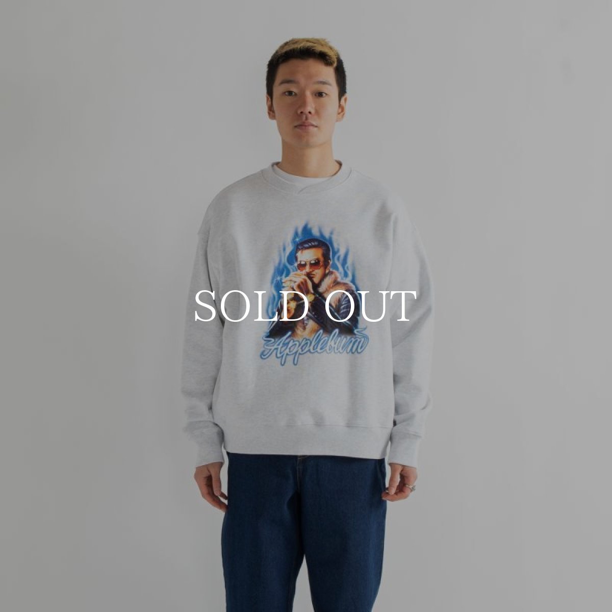 画像2: APPLEBUM  "Japanese Gangster"Crew Sweat (Ash) (2)