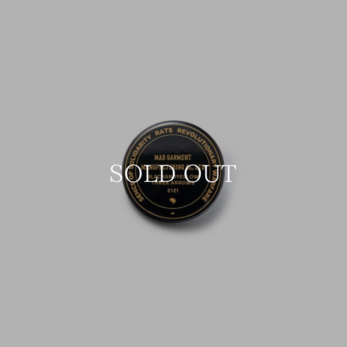 画像1: RATS  BUTTON BADGES (BLACK) (1)