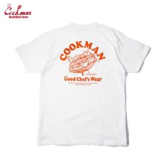 画像1: COOKMAN  Tシャツ Hamburger (White) (1)