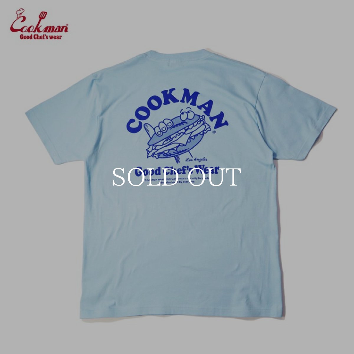 画像1: COOKMAN  Tシャツ Hamburger (Light Blue) (1)