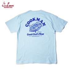 画像1: COOKMAN  Tシャツ Hamburger (Light Blue) (1)