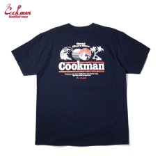 画像1: COOKMAN  Tシャツ Wind (Navy) (1)