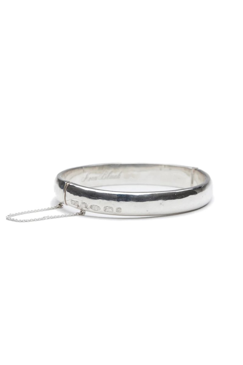 画像1: OLD JOE   MOON BLACK (HINGED BANGLE/ ARCH) (SILVER/WHITE FINISH) (1)