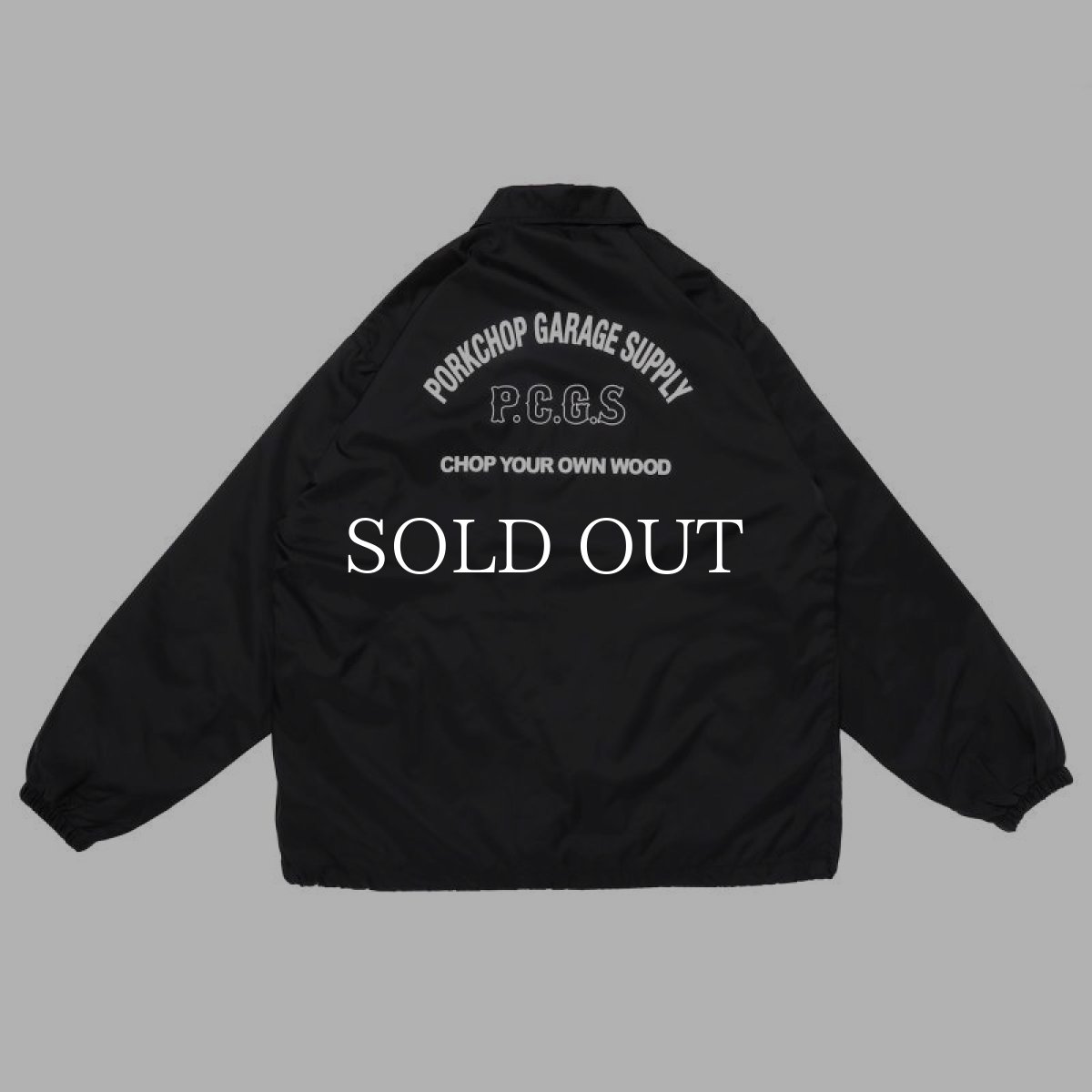 画像2: PORKCHOP GARAGE SUPPLY  ARCH LOGO COACH JKT (BLACK) (2)