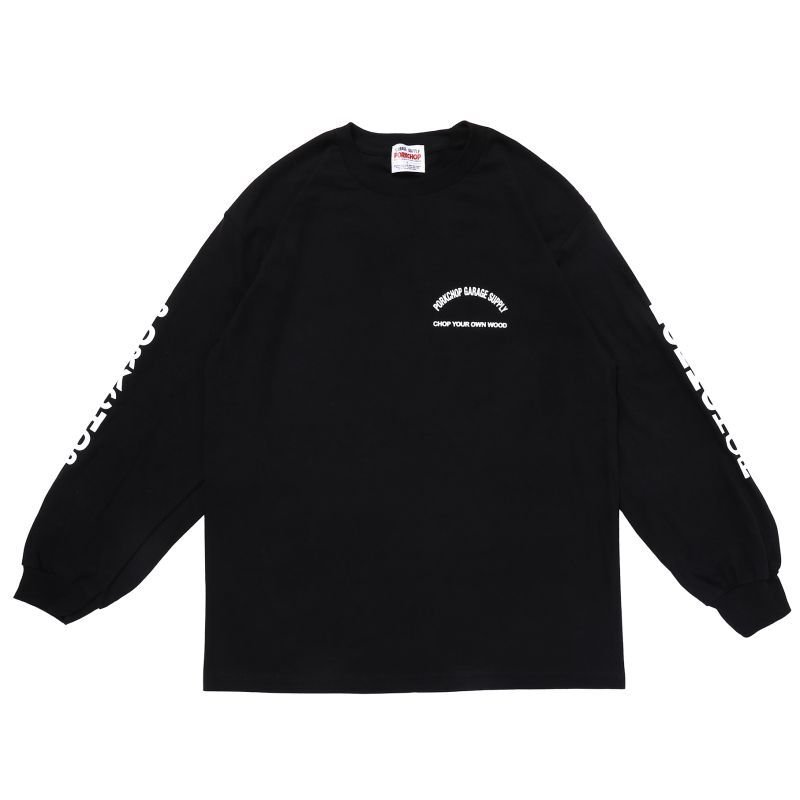 PORKCHOP GARAGE SUPPLY ARCH LOGO L/S TEE (BLACK) P0245 公式通販