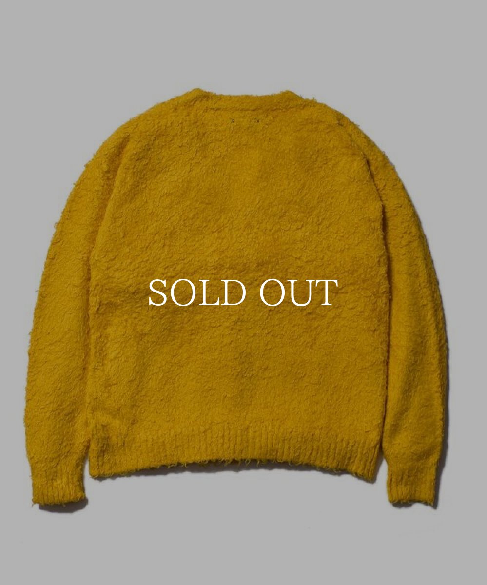 画像2: MINEDENIM  Shaggy Cotton Knit Cardigan (YEL) (2)