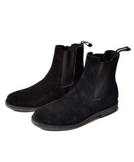 画像1: MINEDENIM  【再入荷】 Suede Leather Side Gore Boots (BLK) (1)