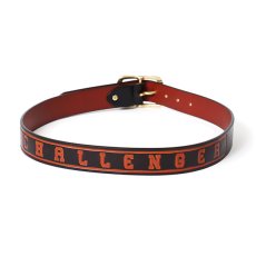 画像2: CHALLENGER  LOGO LEATHER BELT (BLACK) (2)