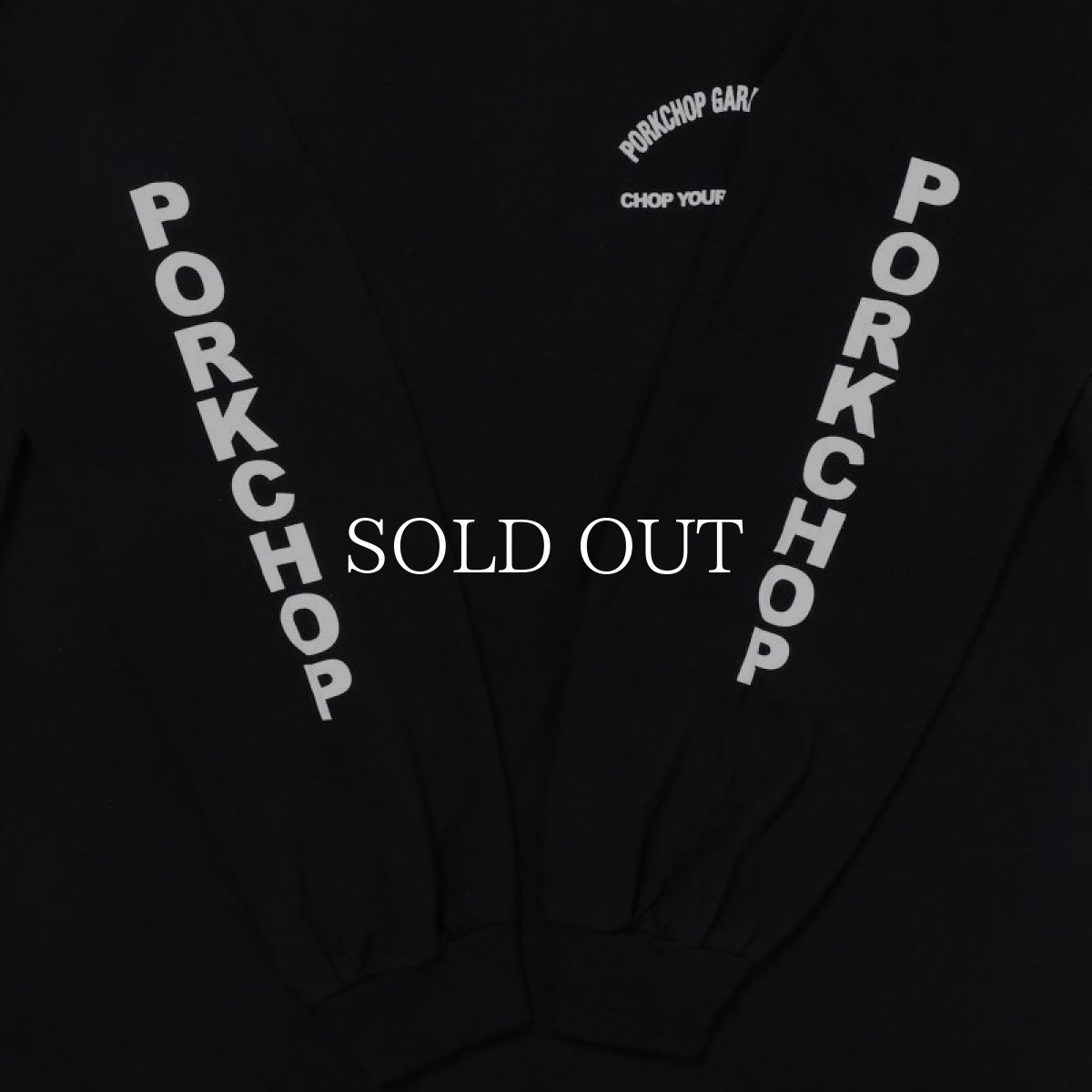 画像5: PORKCHOP GARAGE SUPPLY  ARCH LOGO L/S TEE (BLACK) (5)