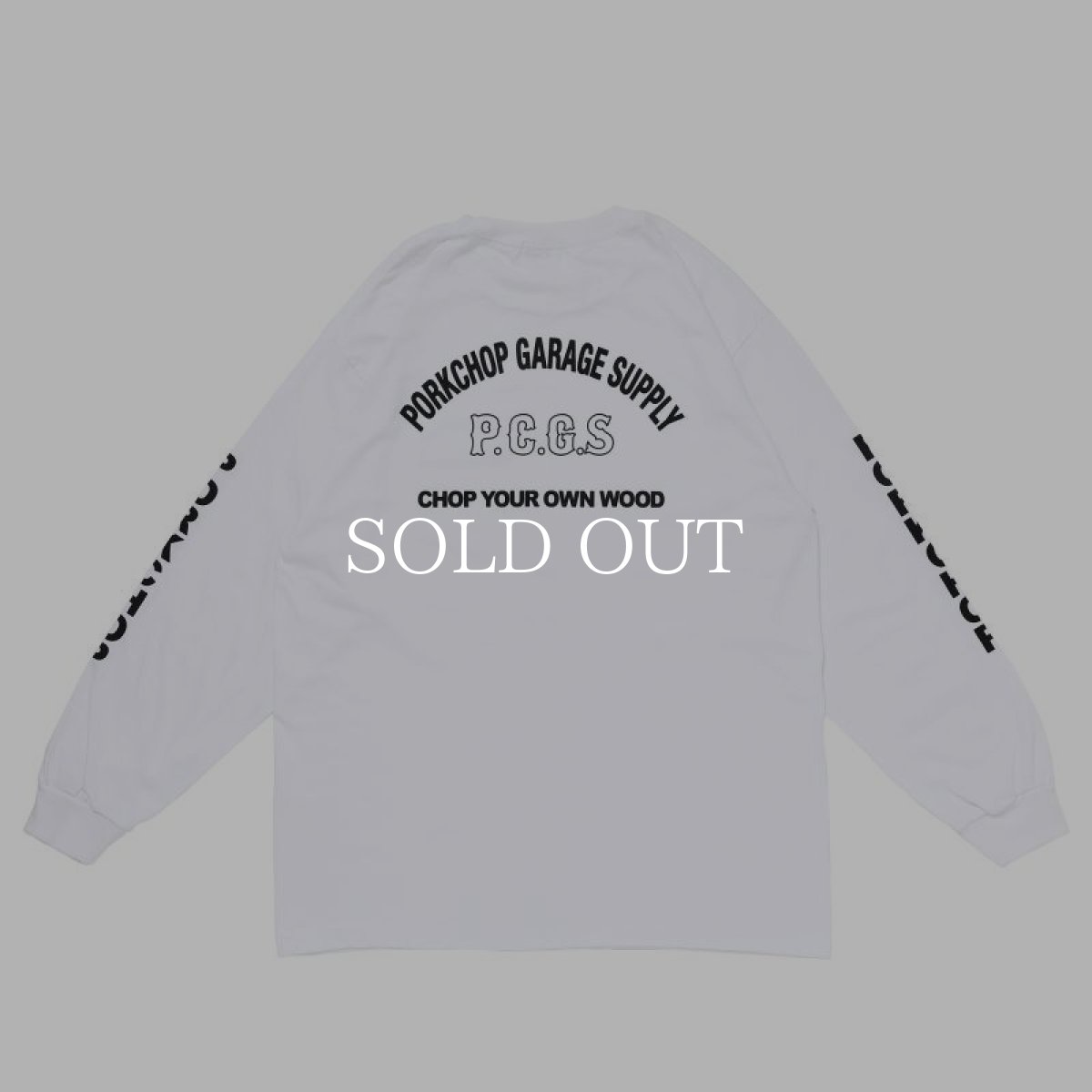 画像2: PORKCHOP GARAGE SUPPLY  ARCH LOGO L/S TEE (WHITE) (2)