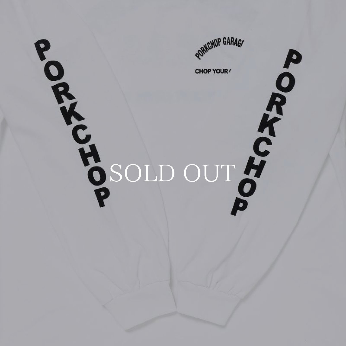 画像5: PORKCHOP GARAGE SUPPLY  ARCH LOGO L/S TEE (WHITE) (5)
