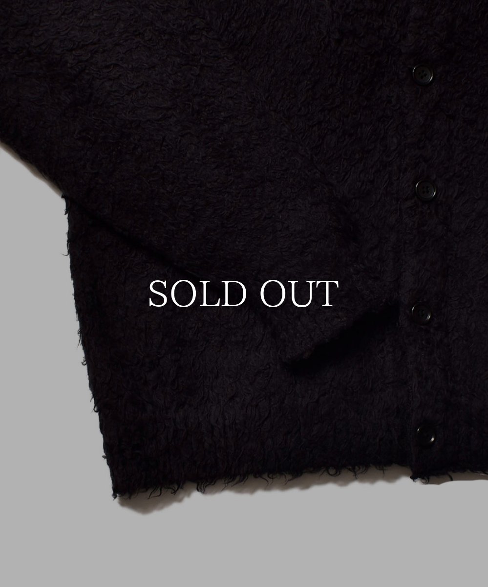 画像5: MINEDENIM  Shaggy Cotton Knit Cardigan (BLK) (5)