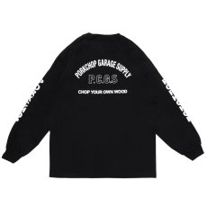 画像2: PORKCHOP GARAGE SUPPLY  ARCH LOGO L/S TEE (BLACK) (2)