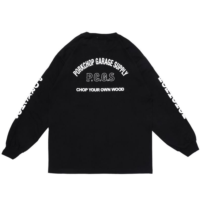 PORKCHOP GARAGE SUPPLY ARCH LOGO L/S TEE (BLACK) P0245 公式通販