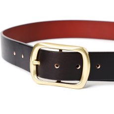 画像3: CHALLENGER  LOGO LEATHER BELT (BLACK) (3)